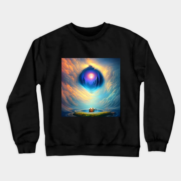 A door to another dimension Crewneck Sweatshirt by vickycerdeira